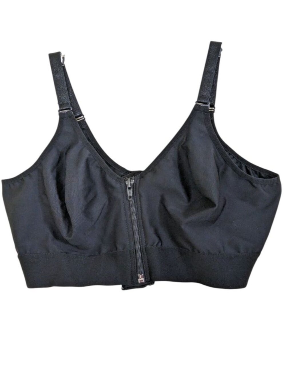 Clear Point Medical Compression Front Zip Bra Post Surgery Bra Size 40C Black